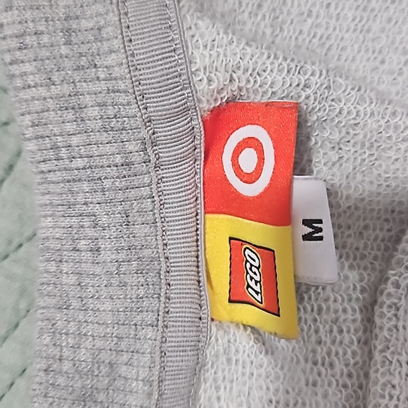 Lego Sweatshirt M gray mini figures pattern EUC - Picture 7 of 8